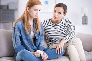 Mother and teenage daughter. Eating Disorders